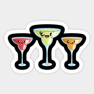 Kawaii Margarita Drink Party Sticker